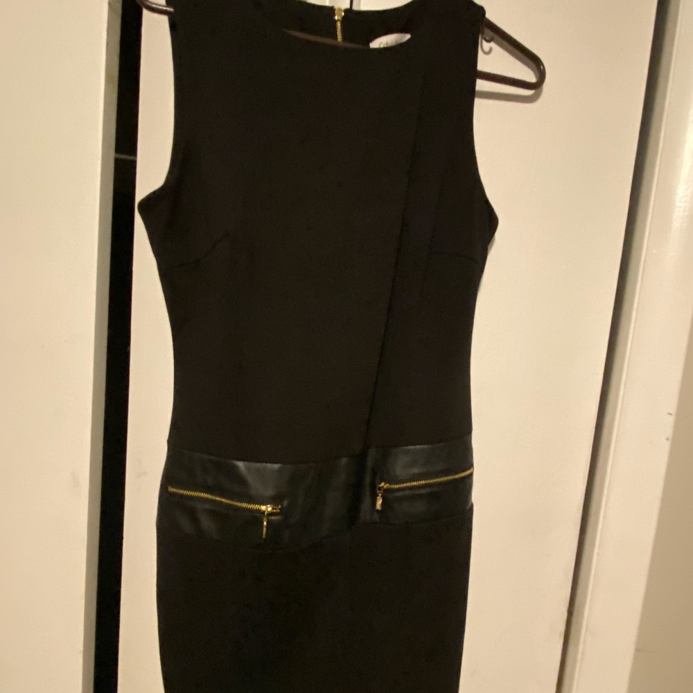 Calvin Klein Black Zipper Dress